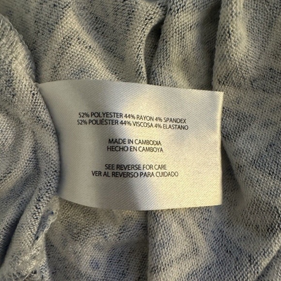 Orvis Medium Multi-Color w/Geometric Print Cap Sleeve V-Neck Knit Top - EUC - Picture 5 of 5